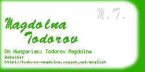 magdolna todorov business card